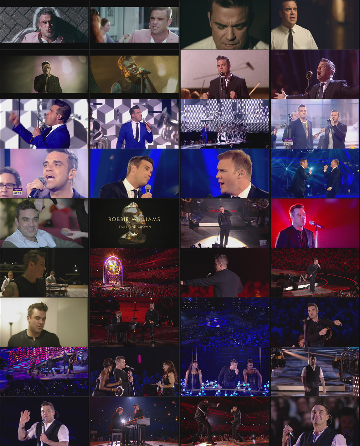 DVD ROBBIE WILLIAMS TAKE THE CROWN LIVE AT LONDON O2 2012 CAPTURES