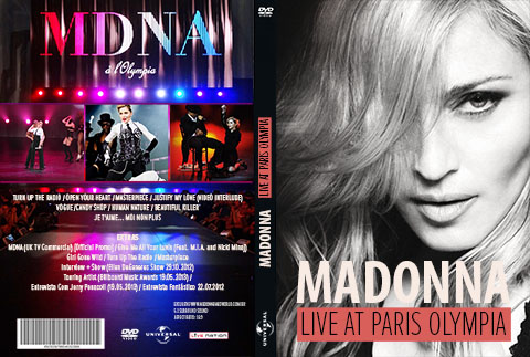 DVD MADONNA OLYMPIA MDNA TOUR COVER