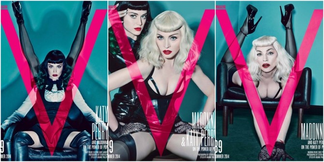 A edição revista da V Magazine 2014 com Madonna e Katy Perry possui 3 versões de capas.
