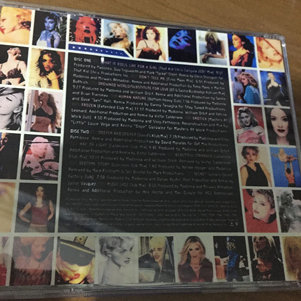 CD Madonna GHV2 Remixed verso