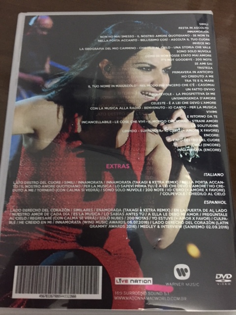DVD Laura Pausini Simili Tour 2