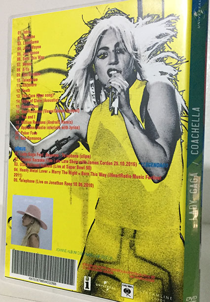 DVD Lady Gaga Coachella Festival 2017 Joanne 2