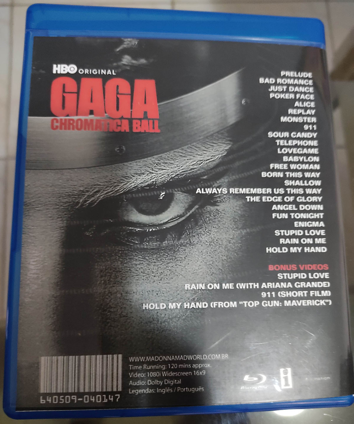 Bluray Lady Gaga Chromatica Ball Tour HBO Max verso