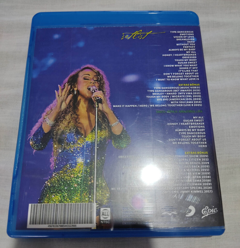 Bluray Mariah Carey The Town e Amazonias Live 2025 bonus videos 4