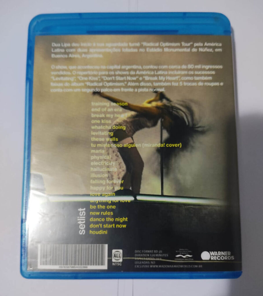 Blu-ray Dua Lipa - Radical Optimism Tour (Live Argentina 2025) 3 Bluray Dua Lipa Radical Optimism Tour Live from Argentina 08.11.2025 2